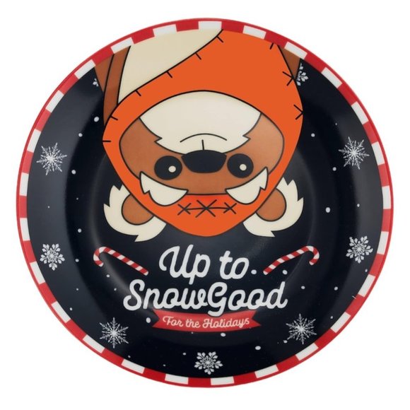 Disney Star Wars Ewok Blue Milk & Cookies Christmas Holiday Plate Bottle Set NEW - Picture 4 of 9